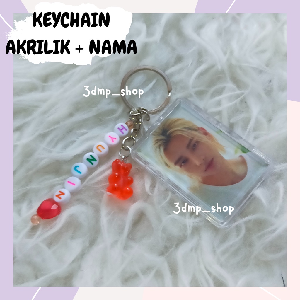 Gantungan kunci keychain nama stray kids