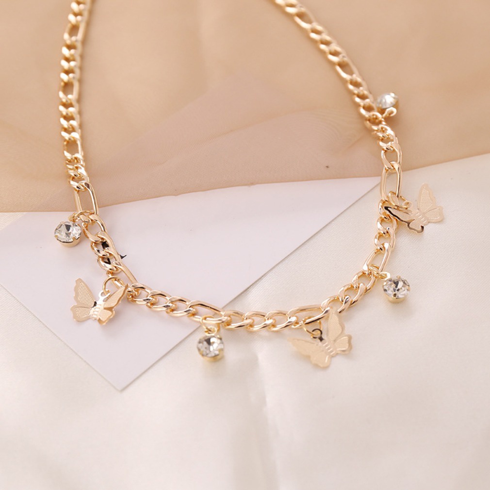 AZ244 Kalung Kupu Emas Kalung Wanita Liontin Aksesoris Fashion