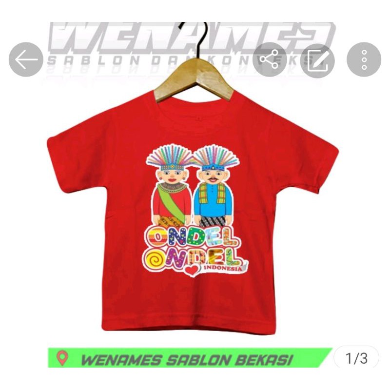 kaos anak ondel-ondel