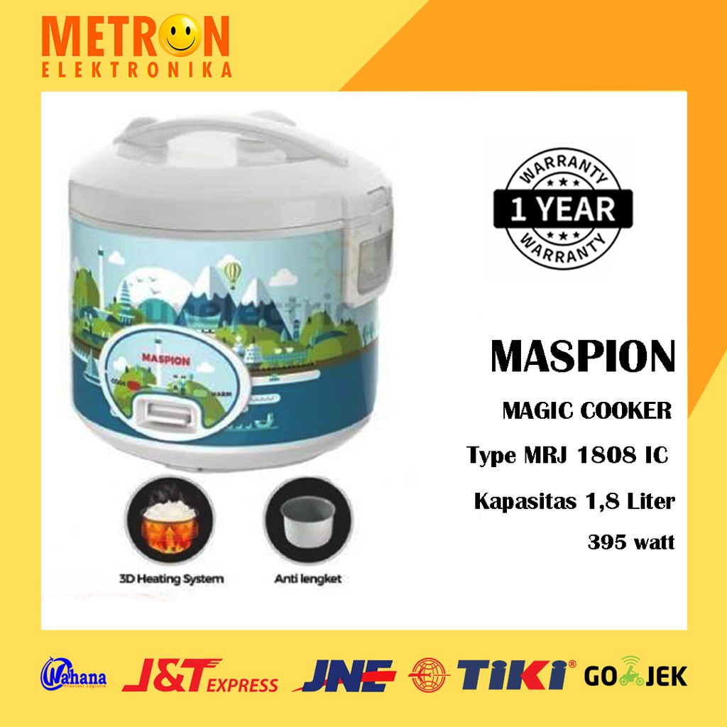 MASPION MRJ 1808 IC / RICE COOKER 1.8 LITER / MRJ1808IC