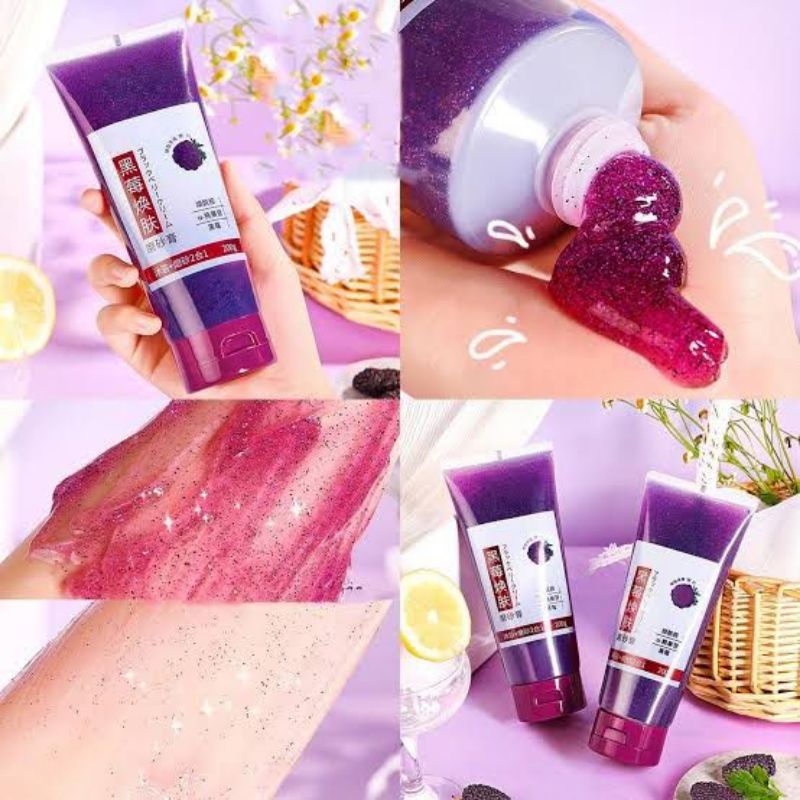 Blackberry Peeling Scrub Exfoliating Body Scrub Facial Scrub - Scrub Badan dan Muka