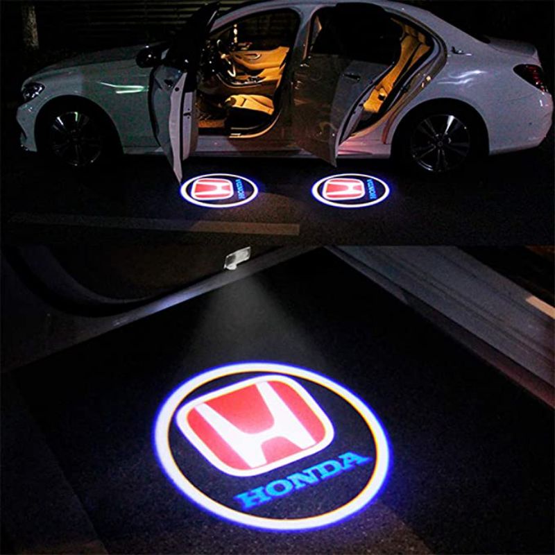 1 Pcs Honda Lampu Logo Pintu Mobil Wireless Tanpa Kabel Door Led Proyektor