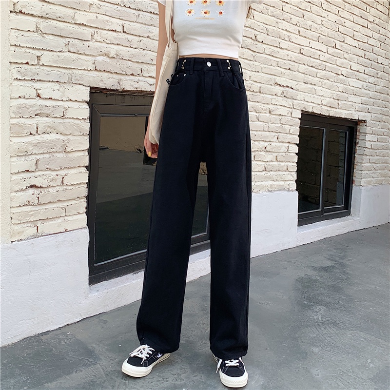 XIAOZHAINV Celana Jeans Wanita Korean Style High Waist 8878