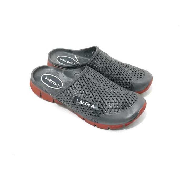 barang berkualitaspengiriman cepat]kualitas terbaik Sepatu Sendal Bustong Pria Lakoka Model Crocs