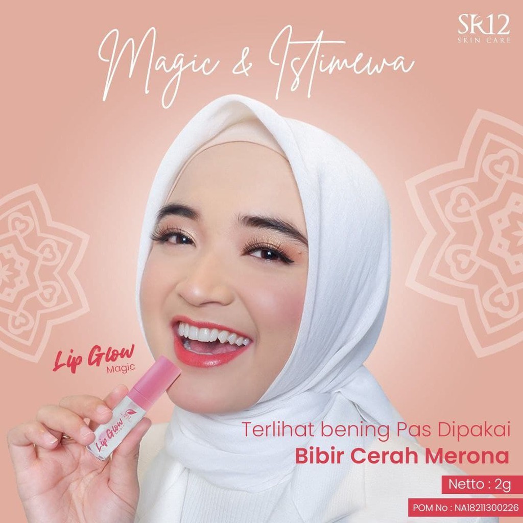 Lip Glow Magic SR12 Ori Pelembab Melembabkan Pemerah Bibir Tahan Lama Lip Gloss Lipstik Original BPOM