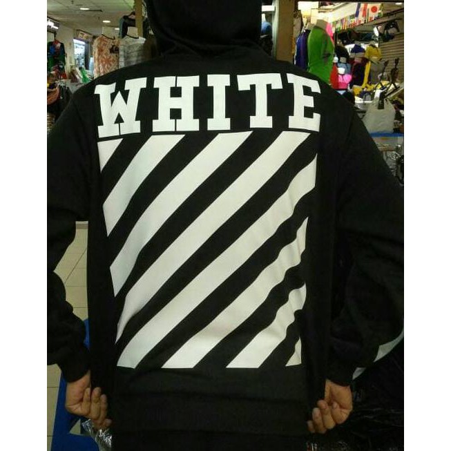 Jaket Hoodie Off White Premium Cotton - Putih .Deevagrosir.Olshop