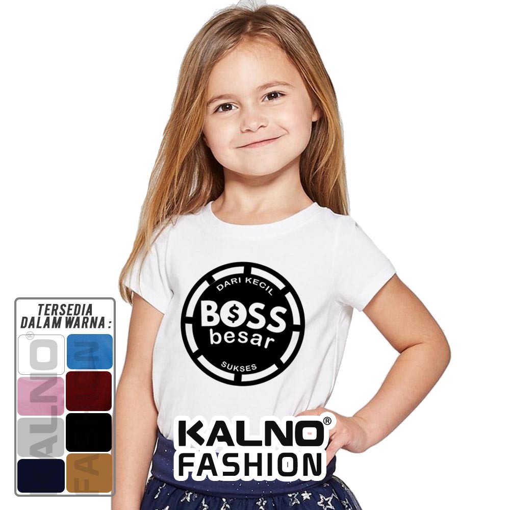 Baju Anak Print dari kecil boss besar sukses 709 - Ukuran S M L XL Bahan Katun polyester