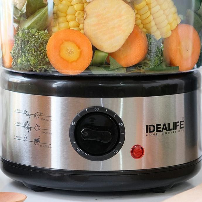IDEALIFE IL114 Food Steamer - Alat Pengukus Makanan Kukusan Listrik