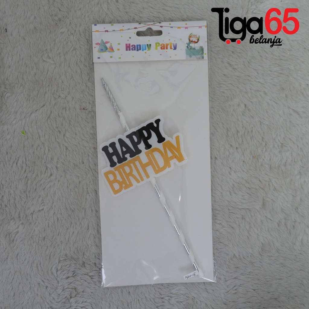 365 LILIN ULTAH 1500-15 #41101 Barcode Lilin Ultah Happy Birthday Dengan Tangkai