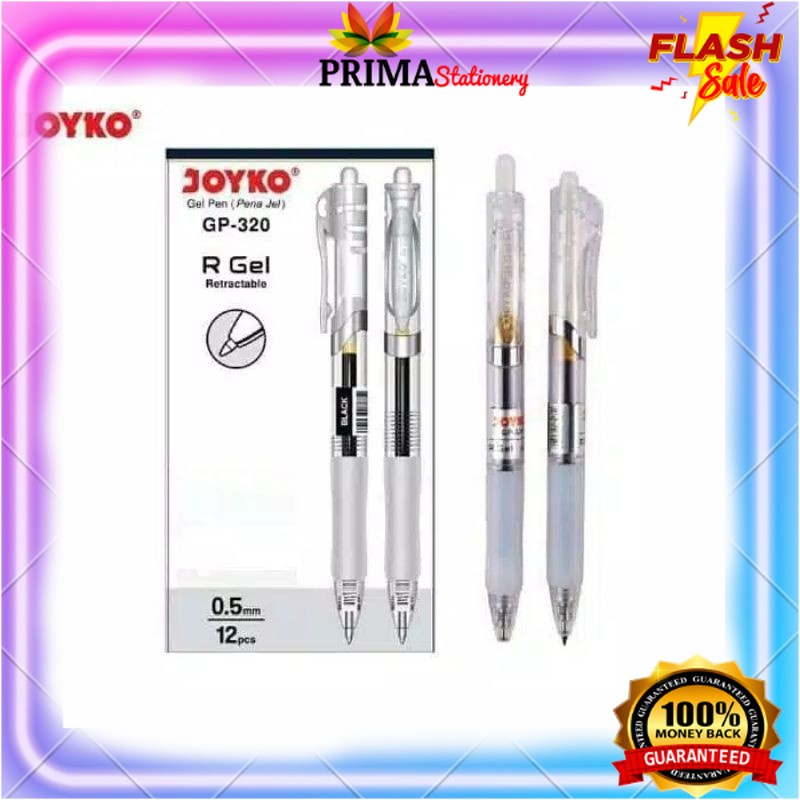 

BALLPOINT, BOLPEN, POLPEN, PULPEN, PENA Joyko Pulpen basah GP- 320 R Gel Pen ori 100% pulpen tanda tangan