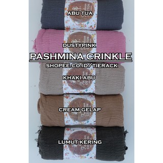  Pashmina CRINKLE Polos Plain Pleated Crinckle Cotton 