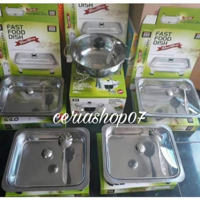 Prasmanan set full kaca (5set) / tempat prasmanan full kaca