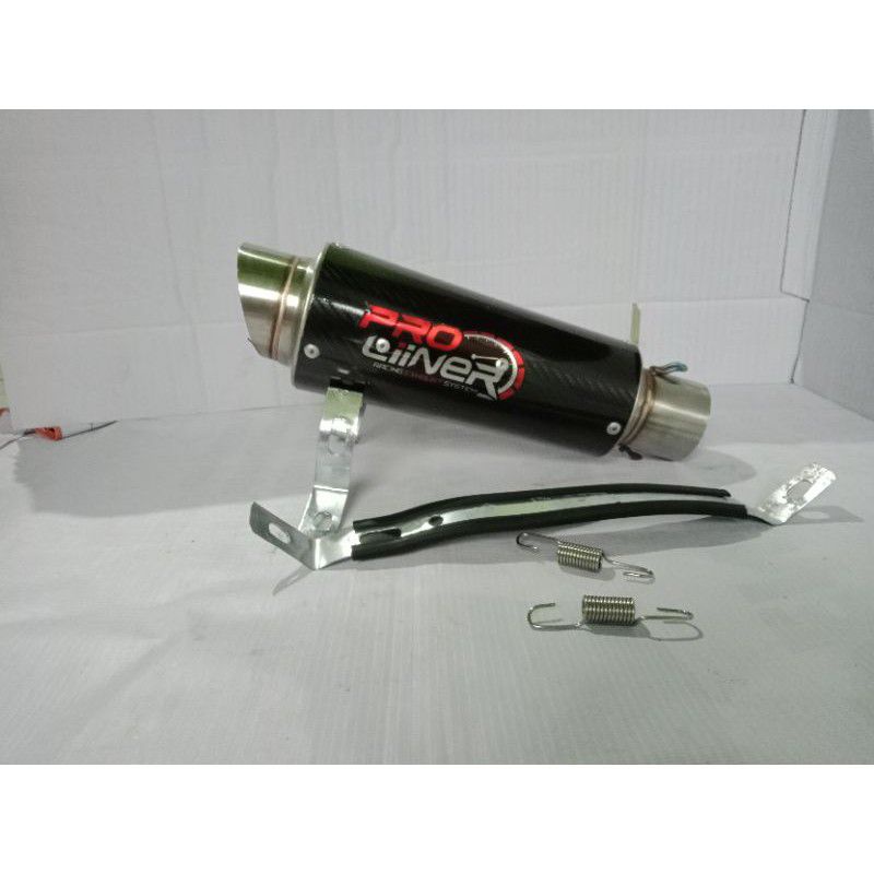 Silencer Knalpot Racing PRO LINER Carbon Universal Lengkap Dengan Peer dan Klem