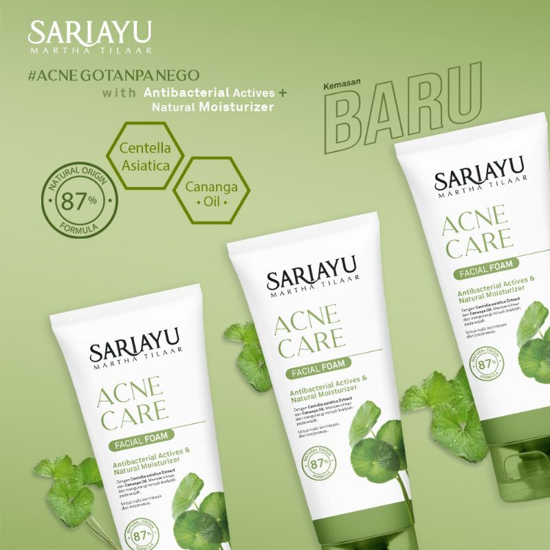 SARIAYU FACIAL FOAM ACNE CARE 75 GR/ SARI AYU ACNE BUSA PEMBERSIH JERAWAT