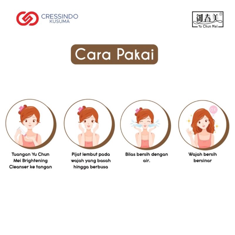 YU CHUN MEI/ CORDYCEPS BRIGHTENING CLEANSER/FACIAL FOAM/PEMBERSIH MUKA