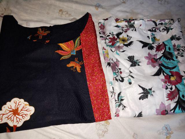 Bigsize Blouse Xxl Atasan Jumbo Batik Modern Kerja Kantor Baju Cewek Fashion Wanita Murah