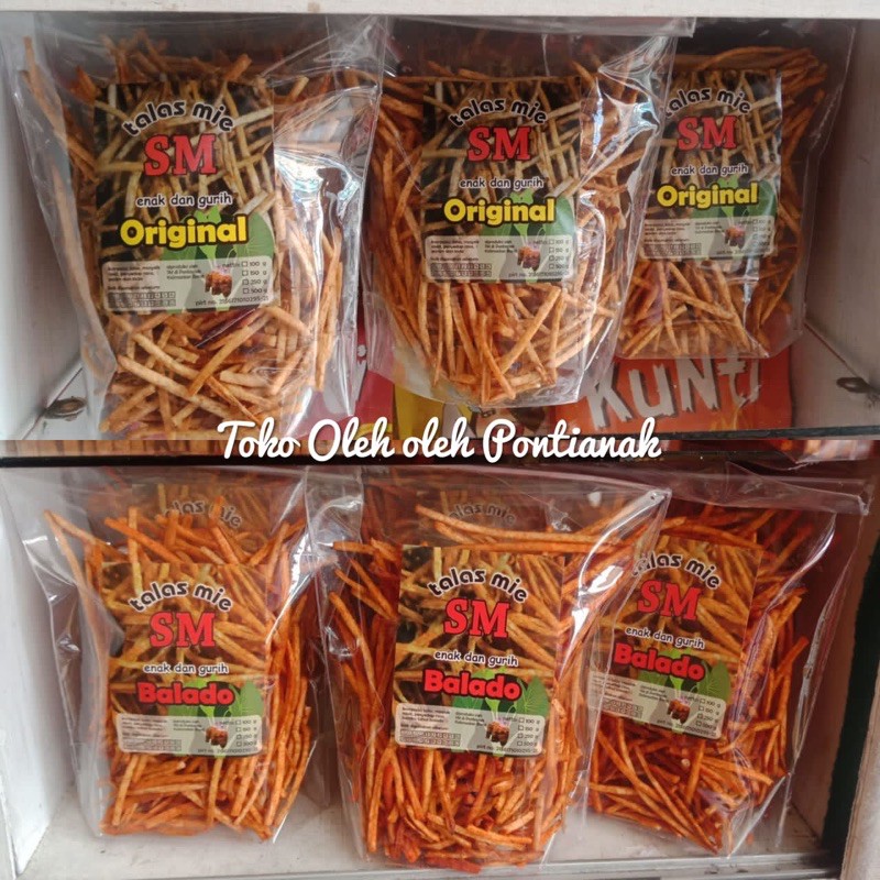 

Snack Mie Talas SM 150g/ Stik Mie Talas SM Khas Pontianak