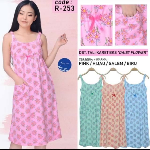 Daster Forever Tali Karet R 253 Daisy Flower