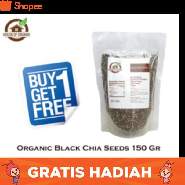 

*Grosir* ➶ Buy 1 Get 1 Free Organic Black Chia Seed (150 gr) ス Star Seller,,!!