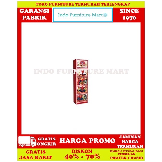 Rak Buku Lemari Buku Minimalis Anak Kea Panel Spiderman