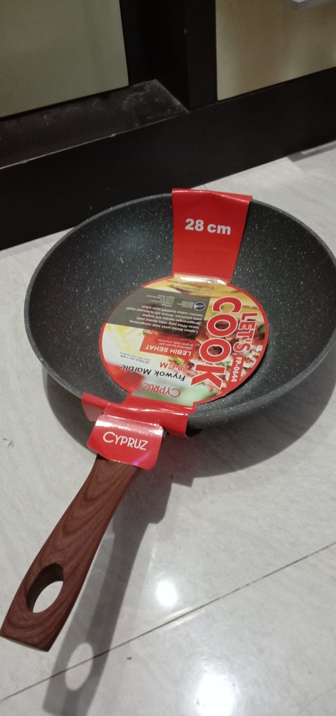 Wajan Penggorengan Induksi 24cm / Fry Wok Marble Cypruz Fp-0641