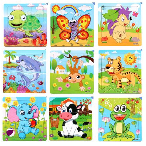 TweedyToys - Puzzle Kayu / Jigsaw Puzzle 9 Pcs Murah