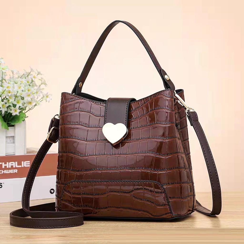 LBAGS - COD, Tas Wanita, Shoulder Bag, PU Leather, 20 Cm x 10.5 Cm x 19 Cm - 550 Gram (455)