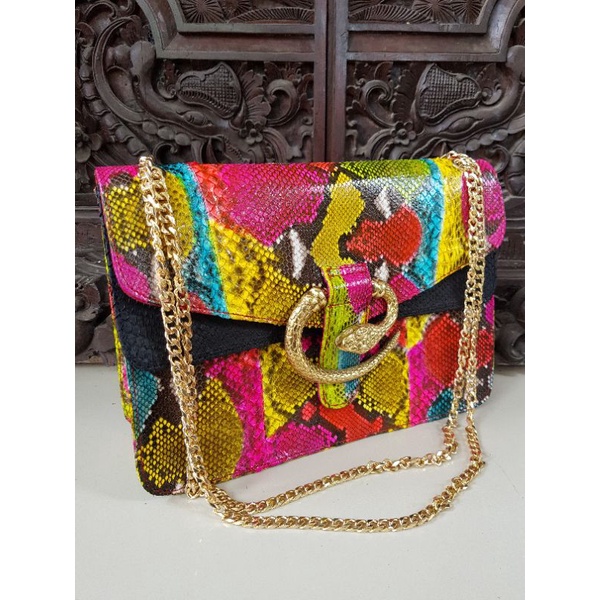 Set Tas dan Sandal pesta full phyton