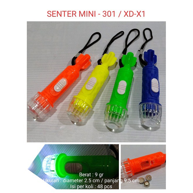 Lampu Senter Mini + Tali Gantungan 301 / XD- X1 Lampu Senter Murah