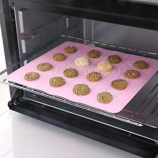 Alas Adonan Kue Silikon 30x40Cm Anti Lengket Baking Mat Tatakan Giling Roti Donut Pizza Silicone