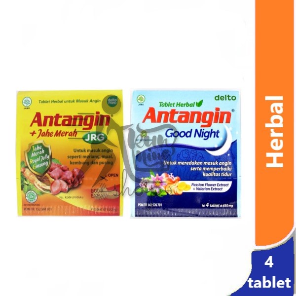 Antangin JRG & Antangin Good Night Tablet @ 4 tablet - obat herbal masuk angin dan susah tidur