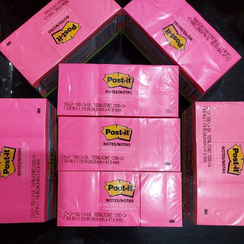 

postit post it 653 an warna pack isi 12 notes sticky note