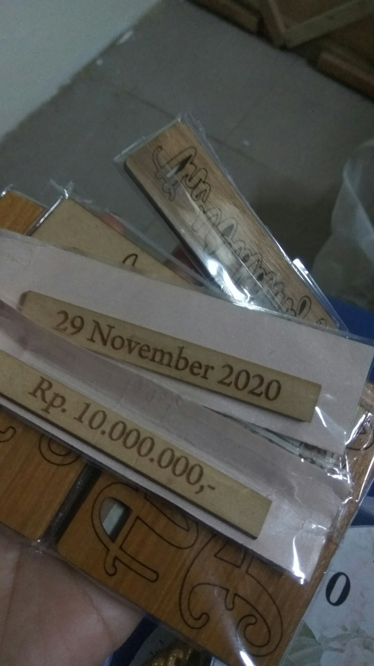 Rs 10 X 3 Cm Arab Bismillah Pls Mdf / Chipboard / Triplex Mahar Seserahan