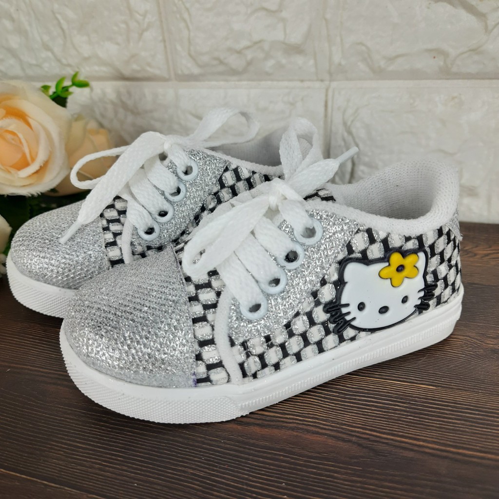 [TAMAN SEPATUKU] SEPATU TRENDY MURAH PESTA DUBAI KARAKTER KARTUN KUCING ANAK PEREMPUAN 1-3 TAHUN DAX07