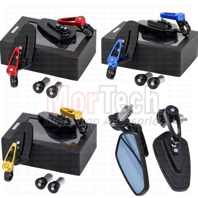 Produk Terbaik] Kaca Sepion Spion Jalu Stang Motor Variasi Ride It Pcx Aerox Nmax 155 - Hitam