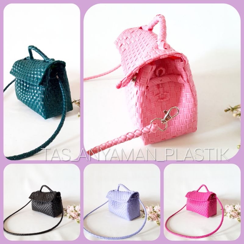 Tas Anyaman Wanita Selempang Tas Cantik Mini Souvenir READY