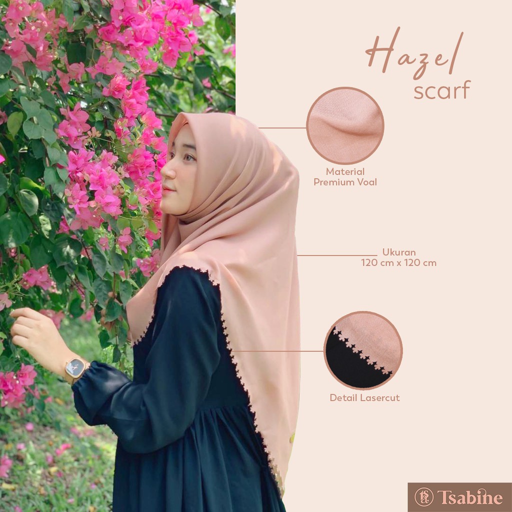 HAZEL SCARF / HIJAB SEGIEMPAT VOAL ULTRAFINE PREMIUM