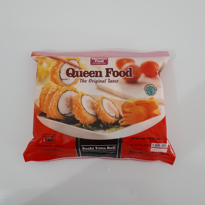 QUEEN FOOD SUSHI TUNA ROLL 400GR ISI 4 ROLL