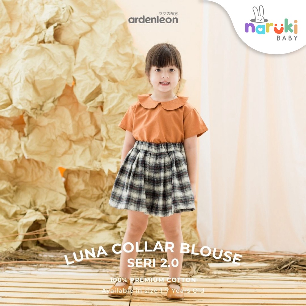 Ardenleon Girls Luna Collar Blouse 2.0 Arden Leon Baju Anak Perempuan