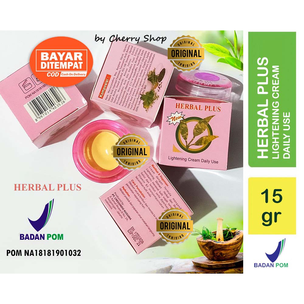 [READY] [BPOM] Cream Herbal Plus Original Day &amp; Night 15GR