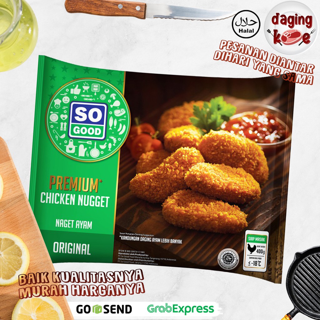 

NUGGET AYAM CHICKEN SO GOOD PREMIUM 400 gr DK068