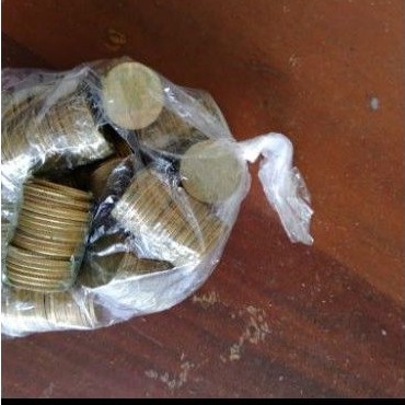 koleksi uang koin kuningan 50 rupiah gambar komodo - uang kuno - uang lama