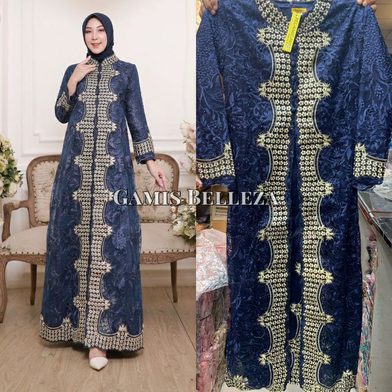 gamis belleza//gamis pesta//gamis bordir//pelangi jaya