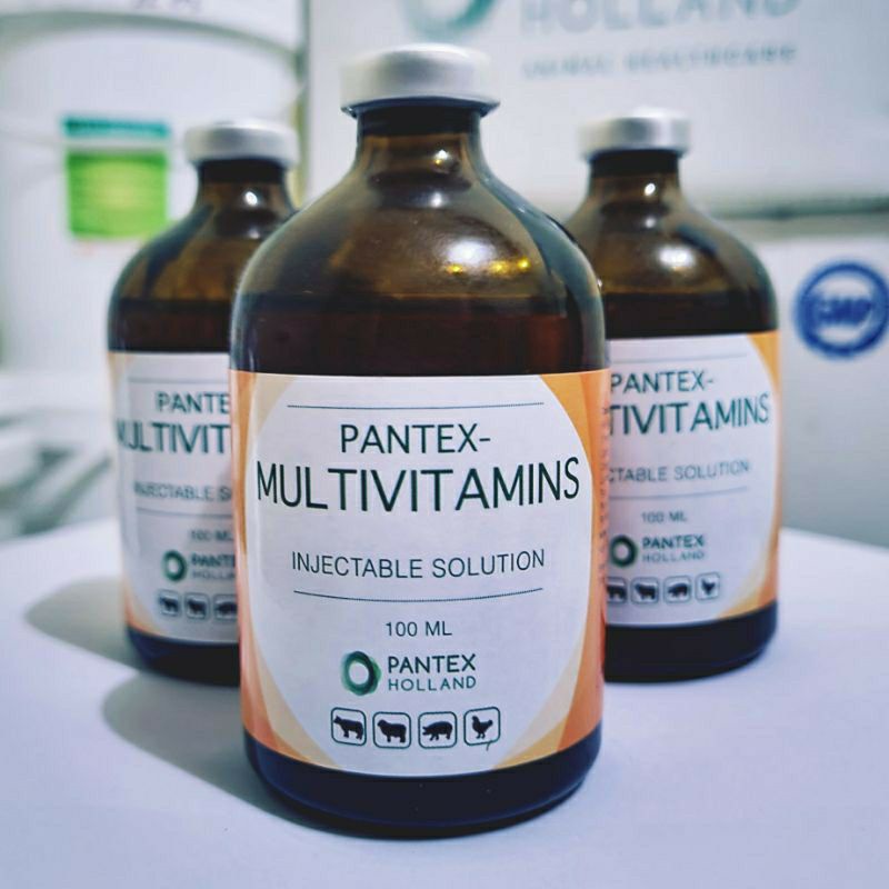 PANTEX MULTIVITAMINS HOLLAND 100ML MULTIVITAMIN VITAMIN INJEKSI HEWAN TERNAK SAPI KAMBING BABI KERBA