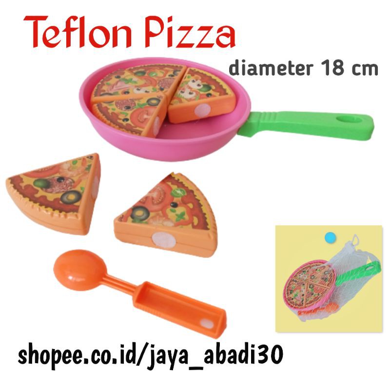 MAINAN PIZZA POTONG TEFLON DIAMETER 18 CM F1606P-TJ