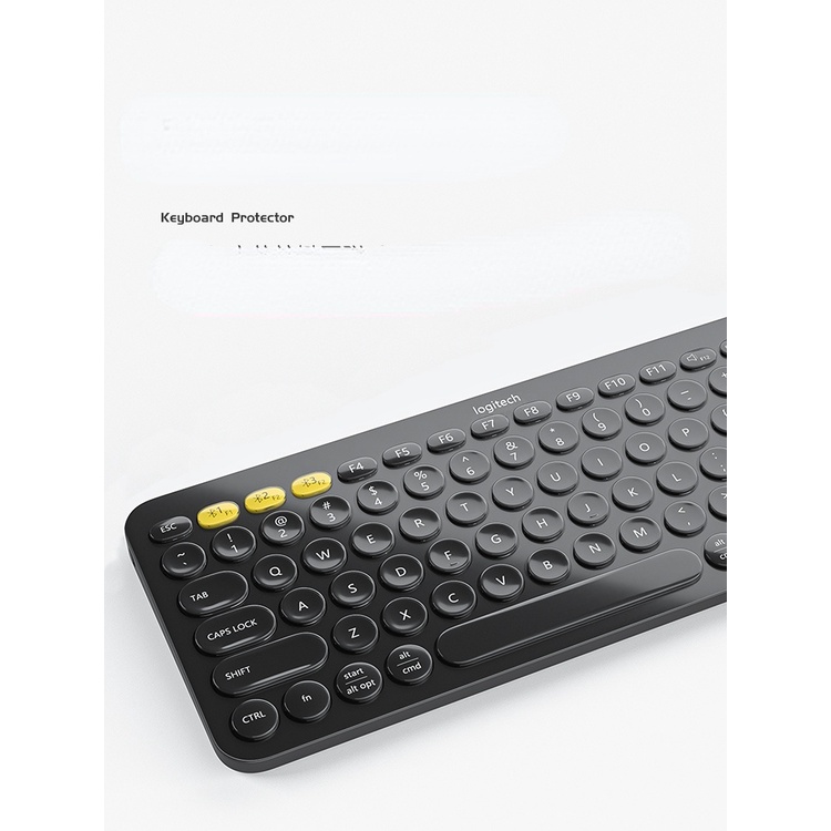 Film Pelindung Keyboard Wireless Bluetooth Logitech K380 K480 Bahan Silikon Transparan