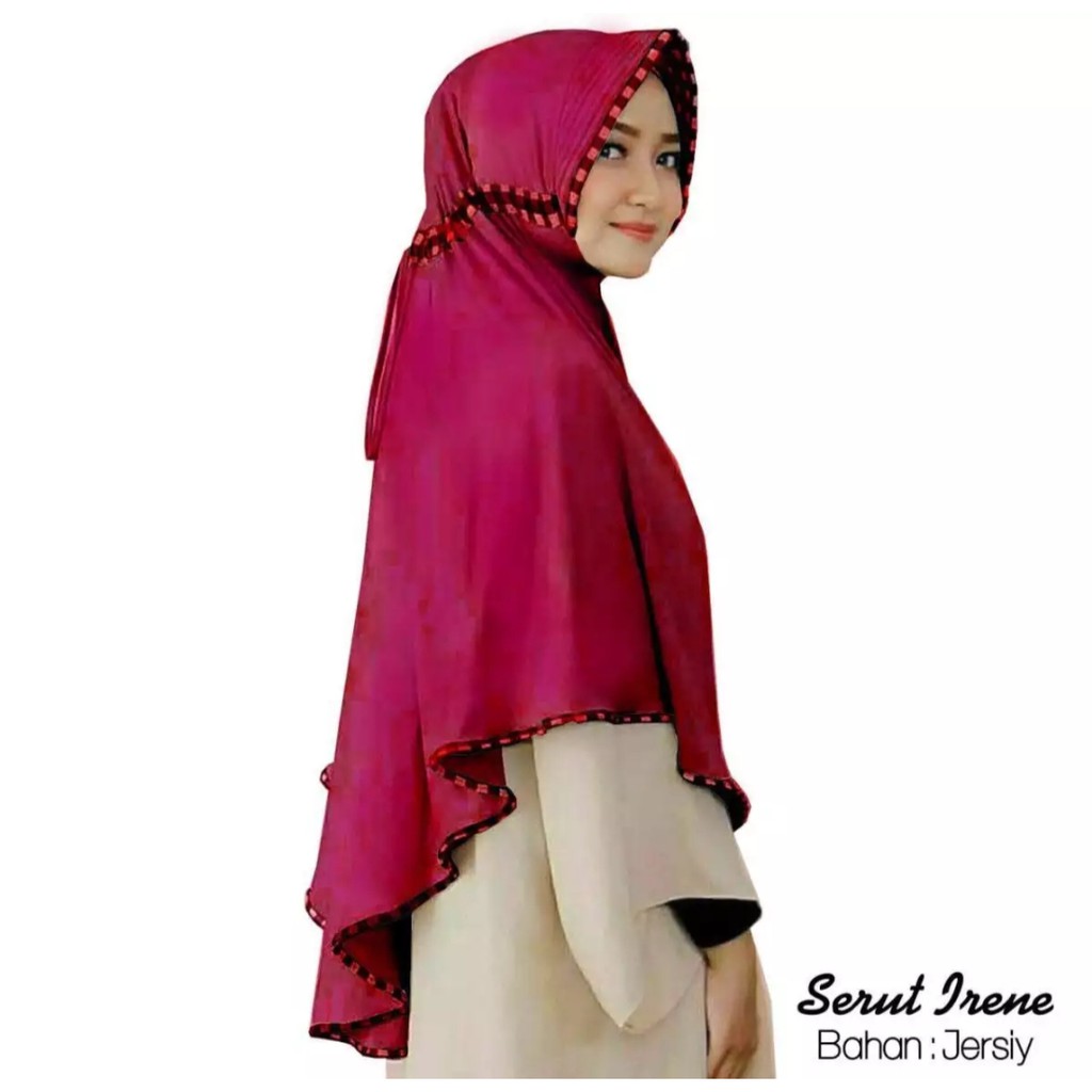 Hijab Serut Kotak Jokowi Jilbab Instan Bahan Jersey Lembut