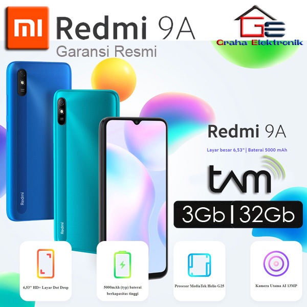 XIAOMI Redmi 9A Garansi Resmi TAM