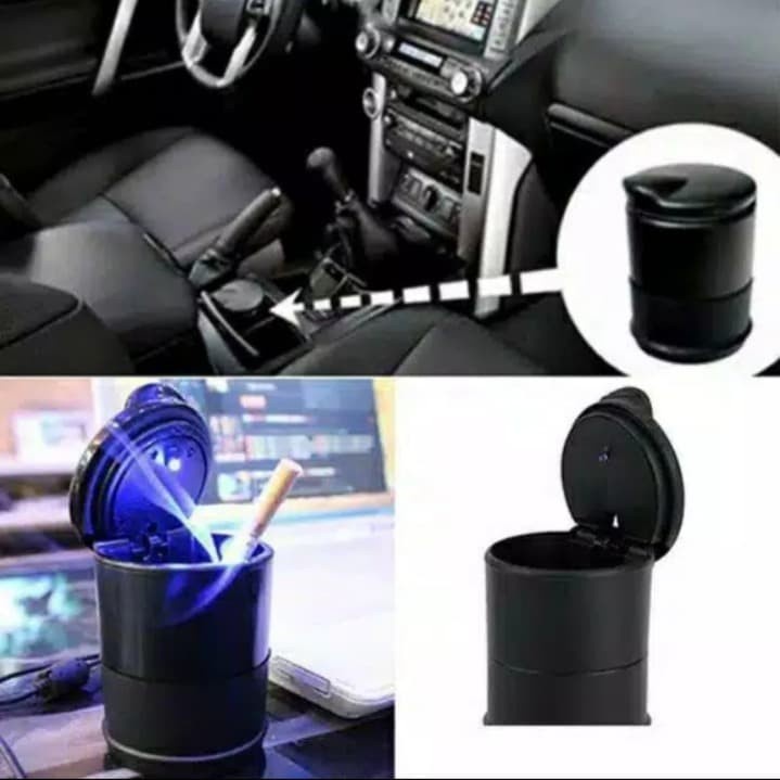 Trend-ASBAK MOBIL LED / HOLDER TEMPAT COIN MOBIL