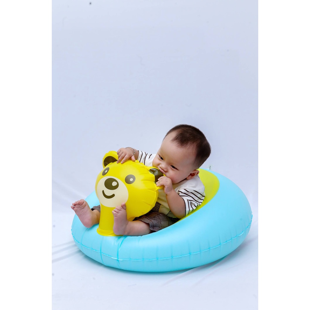 HUAYI MALL 100% jkt ready sofa bayi / kursi bayi pompa untuk belajar duduk, makan, main dan mandi cocok untuk bayi 4 bulan - 3 tahun model Beruang kecil